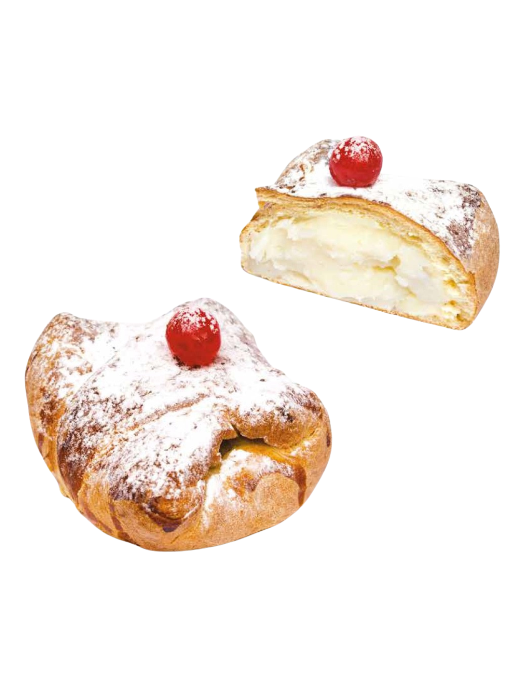 Pasticciotto alla crema bianca. Prodotti siciliani.