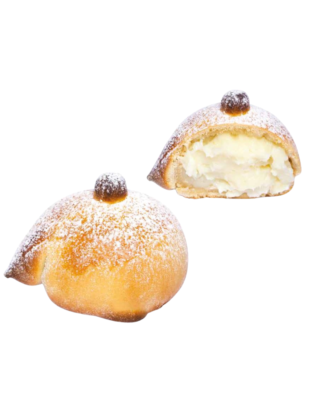 Panzerotto crema bianca. Prodotti siciliani.
