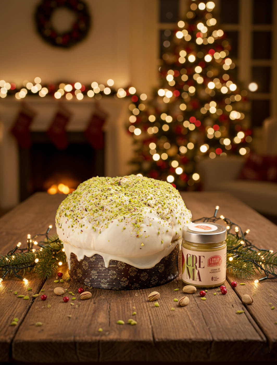 Panettone con Pistacchio verde di Bronte D.O.P. • Prodotti Siciliani